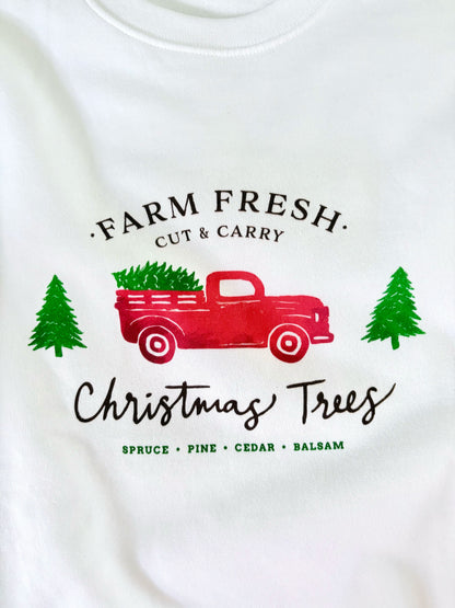 Nostalgic Christmas Trees Heavyweight Sweatshirt