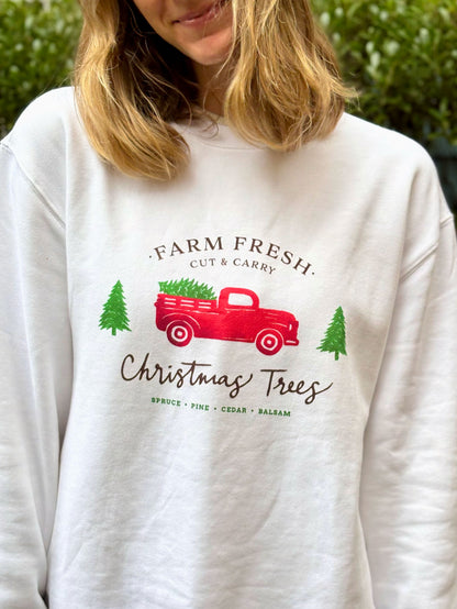 Nostalgic Christmas Trees Heavyweight Sweatshirt