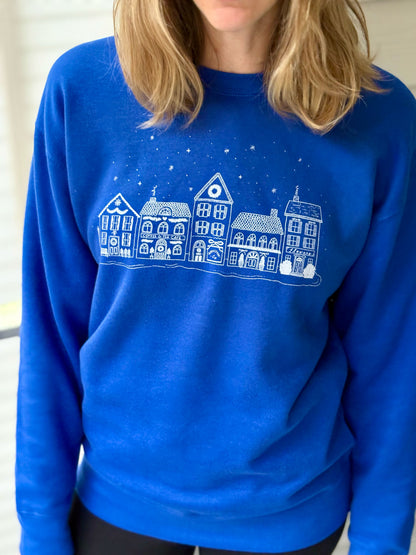 Cozy Winter Town Premium Sweatshirt