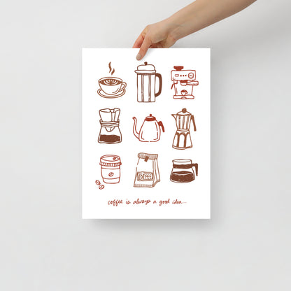 “Coffee Is Always a Good Idea…” Matte Print