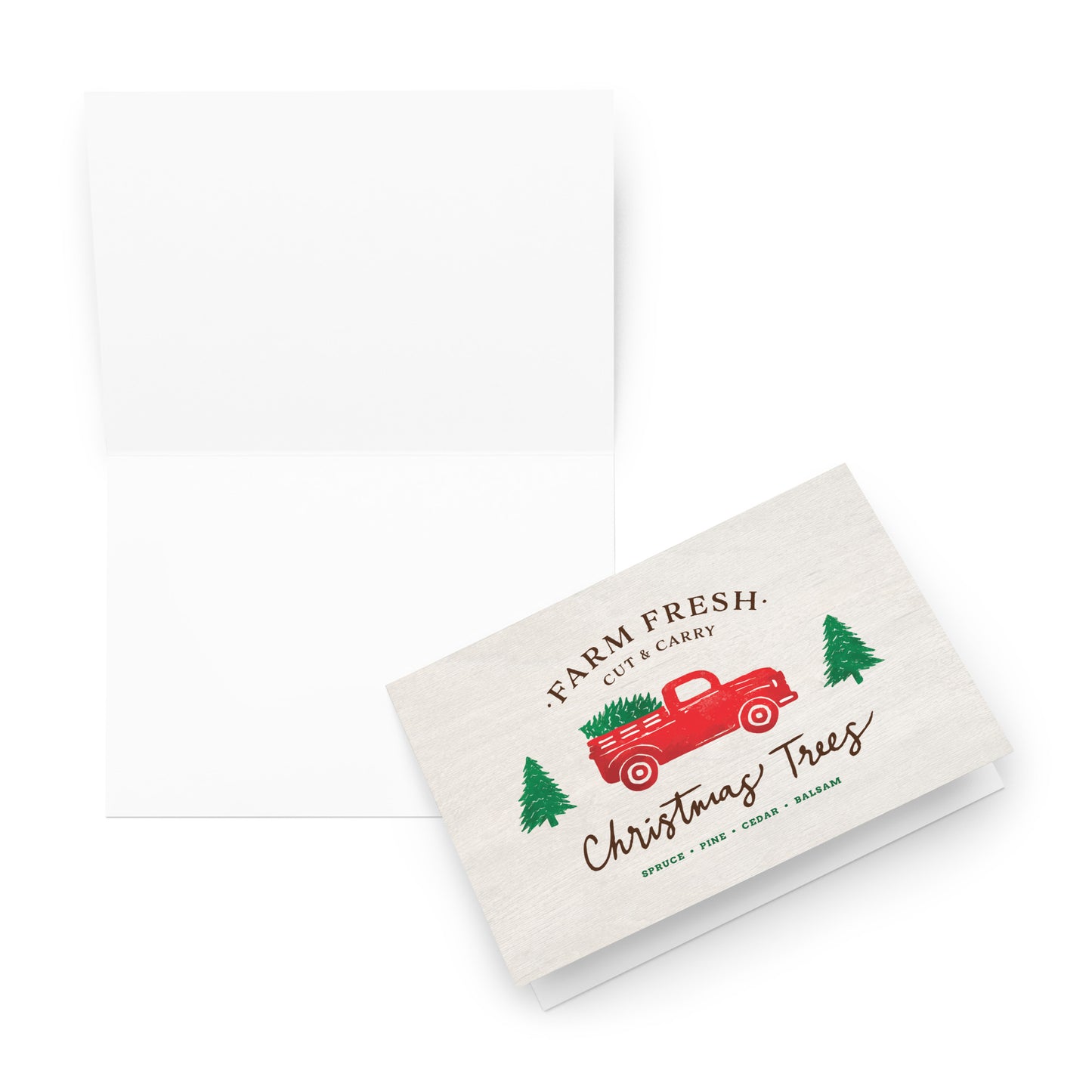 Nostalgic Christmas Trees Greeting Card