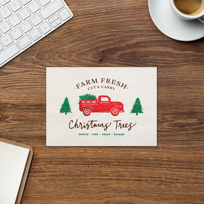 Nostalgic Christmas Trees Greeting Card