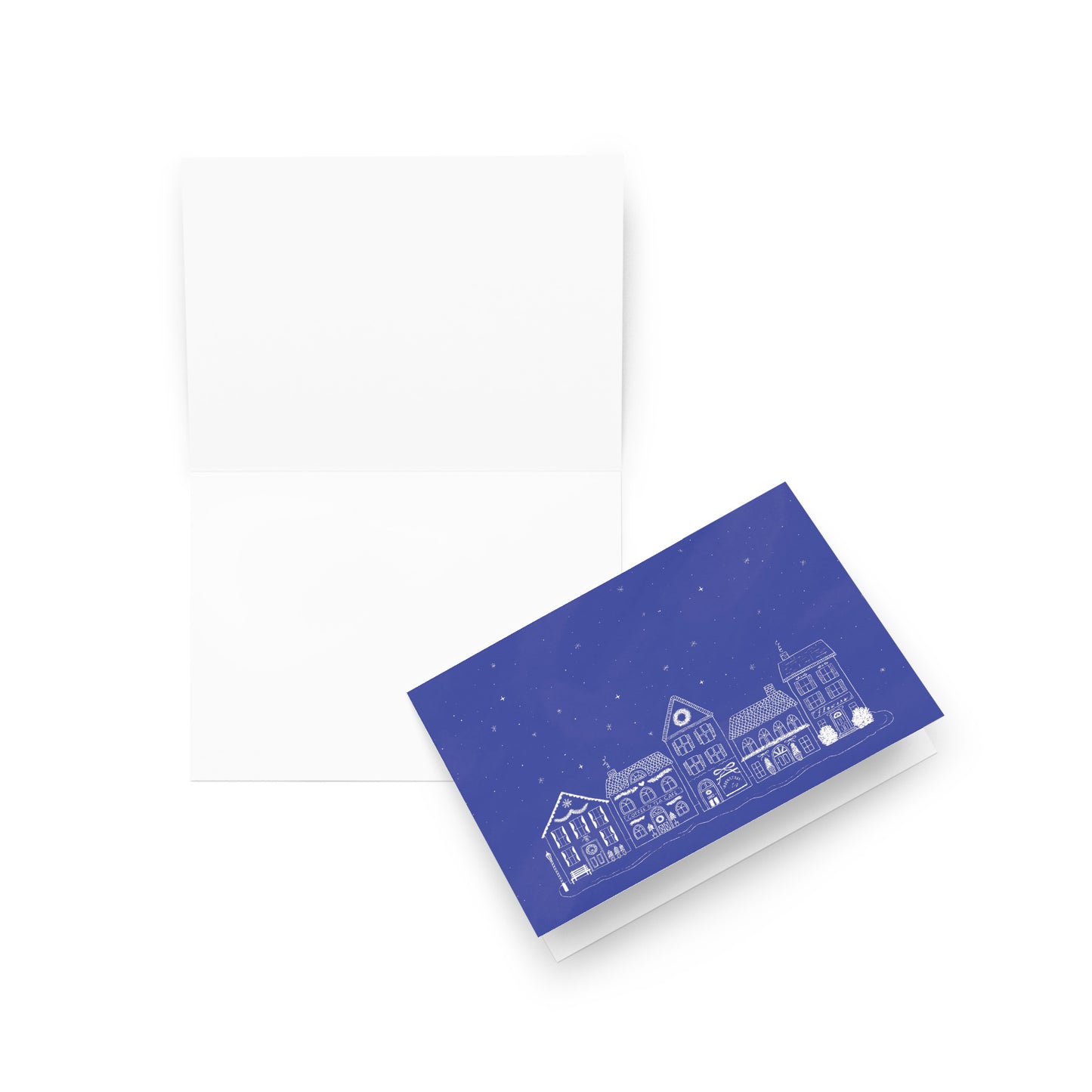 Cozy Winter Town Greeting Card