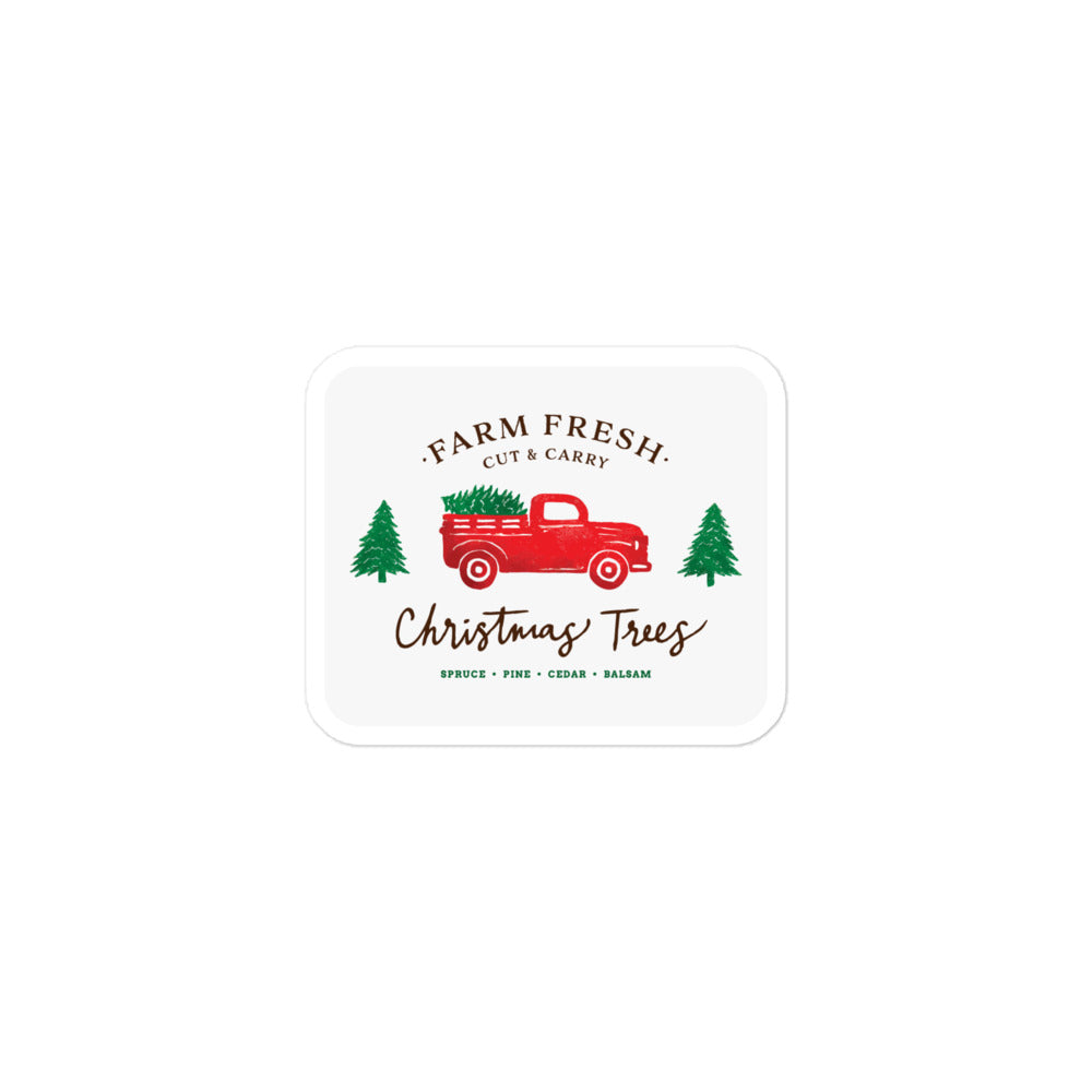 Nostalgic Christmas Trees Sticker