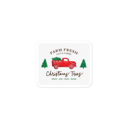 Nostalgic Christmas Trees Sticker