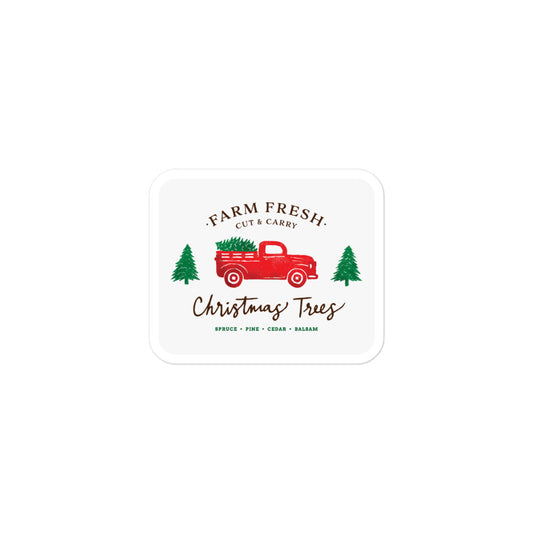 Nostalgic Christmas Trees Sticker